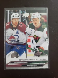 2023-24 Upper Deck Series 1 Checklist Nathan MacKinnon Kirill Kaprizov #200 - Picture 1 of 2