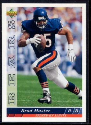 1993 Upper Deck Football Brad Muster #284 Chicago Bears - Image 1 of 2