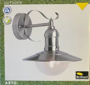 BRILLIANT ARTO - Außenwandleuchte Lampe hängend Edelstahl 1xA55, E27, 60W NEU - Bild 1 von 1