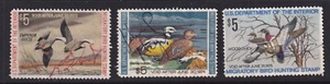 MATT'S STAMPS US SCOTT #RW39-RW41 FEDERAL DUCK STAMPS 1972-1974, USED - Picture 1 of 3
