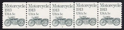 1899 Transportation Issue – 5c PNC JLP strip of 5 Plate # 4 Unused NH F-VF - Image 1 of 2