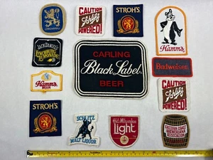 Vintage Beer Patches Lot Of 13  Budweiser Hamm’s Schlitz Lowenbrau Carling BL￼￼ - Picture 1 of 9