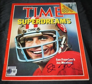 Joe Montana signed Time Magazine, San Francisco 49ers, NO LABEL, Beckett BAS - Picture 1 of 3