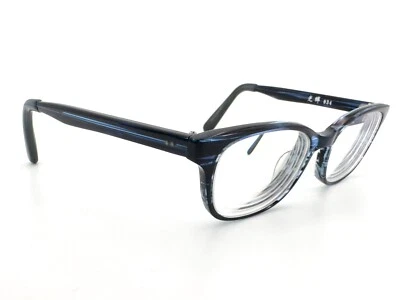 Masunaga Eyeglasses 034 FRAMES Blue 48[]17-145 Clear Stripe I305 - Image 1 of 4