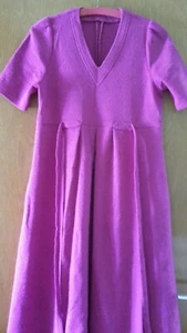 Schwangerschaft Kleid Sommerkleid Boucle Gr. 36 lila - violett halbarm 1970 er - Bild 1 von 5