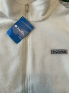 Columbia Benton Springs Vest Women 3XL White Ivory Fleece Full Zip Polyester - Picture 1 of 6