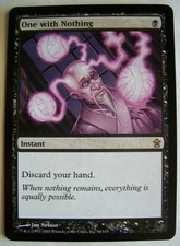 ONE WITH NOTHING Saviors of Kamigawa MTG Magic Gathering NM Rare Card