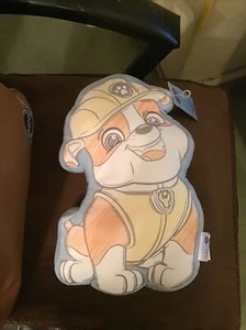 KIDS PAW PATROL RUBBLE CUSHION BIRTHDAY BEDROOM LOUNGE COMFORT SOFT - Picture 1 of 1