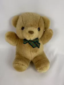 Adams Vintage Brown Teddy Bear soft toy 8" Bow Plush - Picture 1 of 6
