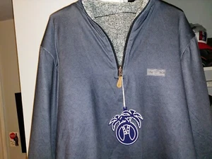 USA Palm Men's Pullover Long Sleeve Reversible Lightweight Sherpa 1/4 Zip Sz M - Picture 1 of 10