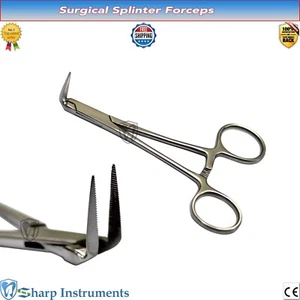 Stieglitz Splinter Forceps 90° Curved Carmalt Suture Remove Surgical Instrument - Bild 1 von 6