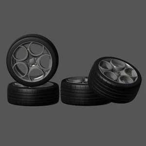 RUOTE ALFA ROMEO BRERA S 1/87 1/64 1/43 1/32 1/24 1/18 1/12 HOT FUJIMNI SOLIDO - Foto 1 di 3