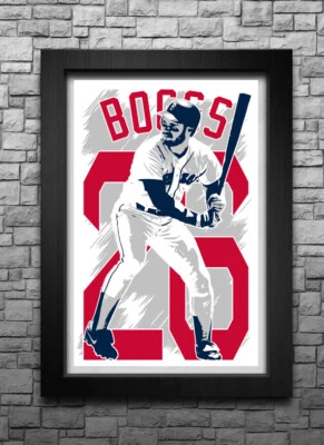 Impresión/póster artístico WADE BOGGS Boston Red Sox ¡Envío y devolución gratuitos! JERSEY B2G2 Foto 1 de 4