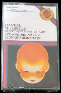 HANDEL - NEW YORK PHILHARMONIC-THE MESSIAH (EXCERPTS) CASSETTE FACTORY SEALED - Picture 1 of 2