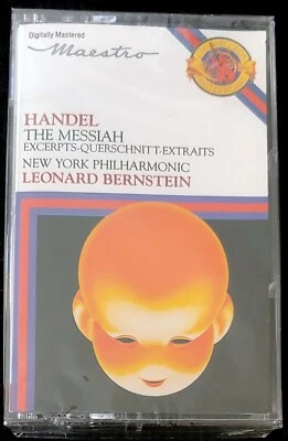 HANDEL - NEW YORK PHILHARMONIC-THE MESSIAH (EXCERPTS)  CASSETTE  FACTORY SEALED - Image 1 of 2