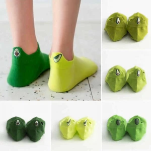 Lustige Damen-Söckchen Kawaii Avocado Stickerei Obst grün Baumwollsocken - Bild 1 von 17