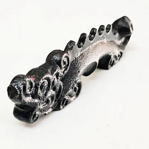 Japanese Paperweight Bunchin Iron Calligraphy Zodiac Dragon Vtg Brush Holder D9 - Picture 1 of 11