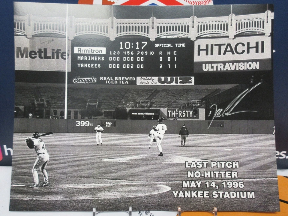 HALL OF FRAMES SPORTS COLLECTIBLES DWIGHT DOC GOODEN SIGNED YANKEES LAST PITCH NO - HITTER LAST PITCH 8X10