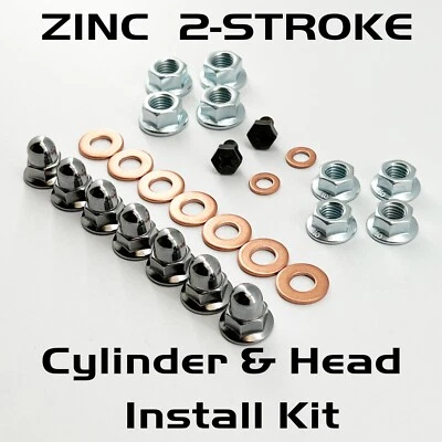 ZINC CR85 CR125 CR250 2 STROKE TOP END ENGINE CYLINDER HEAD CAP NUTS KIT HONDA - Image 1 of 3