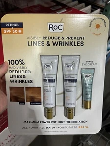 2-pack RoC Retinol Correxion Day Cream SPF 30 (38ml ea)Bonus Eye Cream (11ml) - Picture 1 of 2