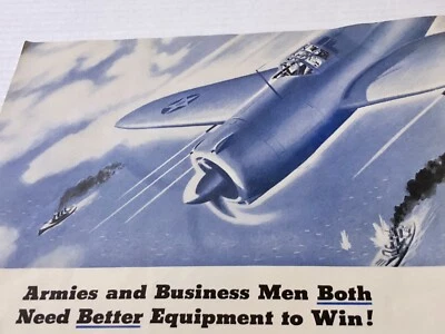 Anuncio impreso vintage 1942 Diebold Armor avión barcos cielo azul agua Segunda Guerra Mundial Foto 1 de 4