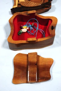 Vintage Handmade Little Mermaid Ariel Wood Puzzle Box *Missing 1pc* - Picture 1 of 11