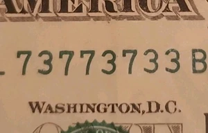 2017A $1 Fancy Serial Number Binary Note - Picture 1 of 7