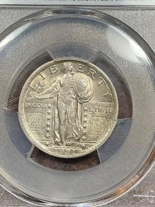 PCGS AU55 CAC 1921 STANDING LIBERTY QUARTER SCARCE KEY DATE VERY PREMIUM - Picture 1 of 3