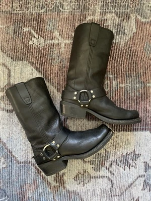 Hombres Durango DB510 Arnés de Cuero Negro Botas de Motocicleta Talla 8 D 8D Foto 1 de 4