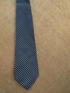 1 SULKA Silk Neckties Tie Made In France Geometric Blue Silver 59” - Picture 1 of 2