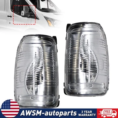 Driver+Passenger Side Mirror Turn Signal Light For FORD TRANSIT 250 350HD Cargo - Imagem 1 de 4