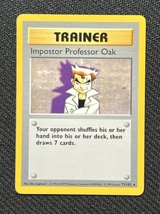 Pokémon TCG Imposter Professor Oak Base Set 73/102 Regular Unlimited Rare MP - Picture 1 of 2