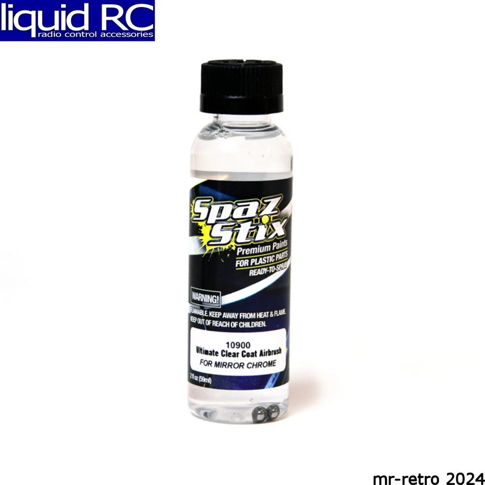 Spaz Stix 10900 Ultimate Clear Coat for Mirror Chrome Airbrush Ready Paint 2oz - Image 1 of 1