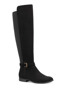 STYLE & COMPANY Womens Black Wide Calf Kimmball Toe Block Heel Boots Shoes 5 M - Picture 1 of 11