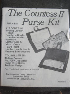 Kit Cartera sin asas de cuero vintage Tandy COUNTESS II Nº 4318 Nuevo de Lote Antiguo - Imagen 1 de 8