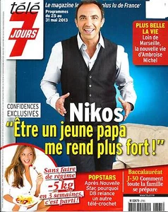 TELE 7 JOURS n°2765 25/05/2013 Nikos Aliagas_Popstars_Casanova_D.Boon_Sandra Oh - Imagen 1 de 1