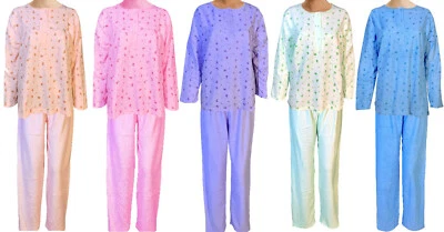 FOR MEN Damen Winter Thermo Schlafanzug, Pijama Voll Frottee in Rosa, Blau & Lila DSA2