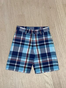 Janie And Jack Boys Blue Plaid Shorts, Size 4, Adjustable Waist, NWT - Picture 1 of 4