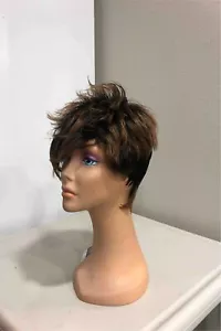 Pixie Wispy Straight Bangs Full Synthetic Wig | Kaylee Motown Tress  - Picture 1 of 14