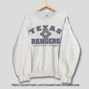 Texas Rangers Sweatshirt Retro MLB Texas Rangers Baseball HN0285 - Picture 1 of 3