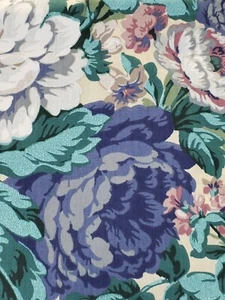 Vintage Croscill Home Balloon Valance Cottage Floral Blue Green Pink 90s  - Picture 1 of 11