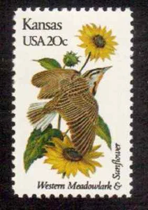 Scott #1968A.. 20 Cent...State Birds & Flowers/Kansas...5 Stamps - Picture 1 of 1