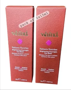 2 x Whind Sahara Sunrise Brightening Overnight Eye Mask Caffeine RRP £38.00 - Picture 1 of 4