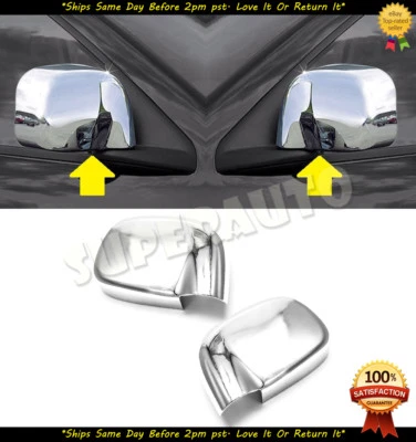 For 2002-2008 Dodge Ram 1500 2500 3500 2PCS FULL Chrome Mirror Covers Overlays - Image 1 of 3