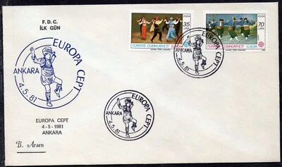 EUROPA CEPT 1981 - TURKEY - FOLKLORE - FDC - Image 1 of 2