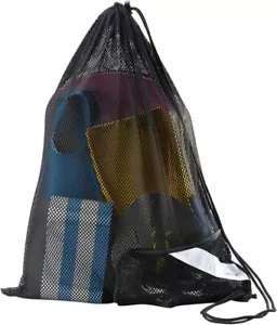 Swimming Equipment Bags, Mesh Drawstring Backpack, Swim Bag for Swimmers, Mes... - Picture 1 of 8