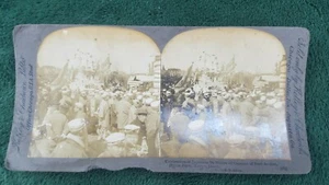 STEREOSKOPKARTE Japanisch zu Ehren der Einnahme von Port Authur. Tokyo - Bild 1 von 4