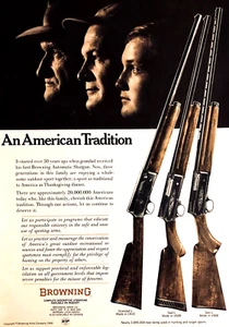 BROWNING AUTOMATIC SHOTGUNS—MORGAN UTAH—VINTAGE 1960s MAGAZINE PRINT AD - Picture 1 of 1