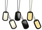Erkennungsmarke Anhänger Dog Tag US Hundemarke Silencer Silber Schwarz Gold