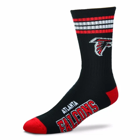 Atlanta Falcons NFL FBF Youth Sized Kids 4 Stripe Deuce Socks Cover